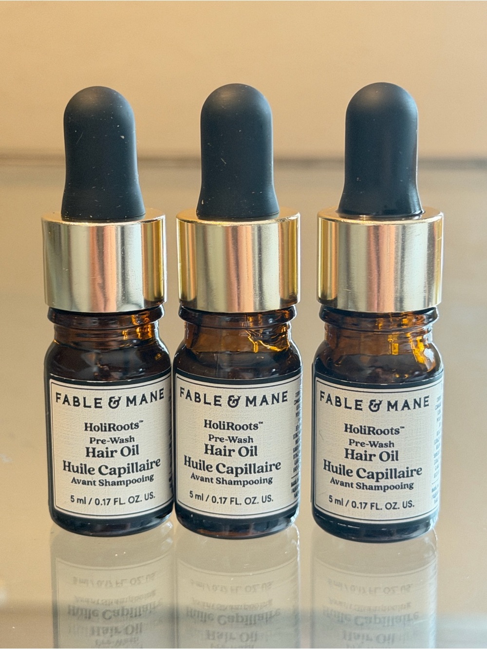 HoliRoots Pre-Wash Hair Oil - Black Dropper Bottle (5 ml X 3)